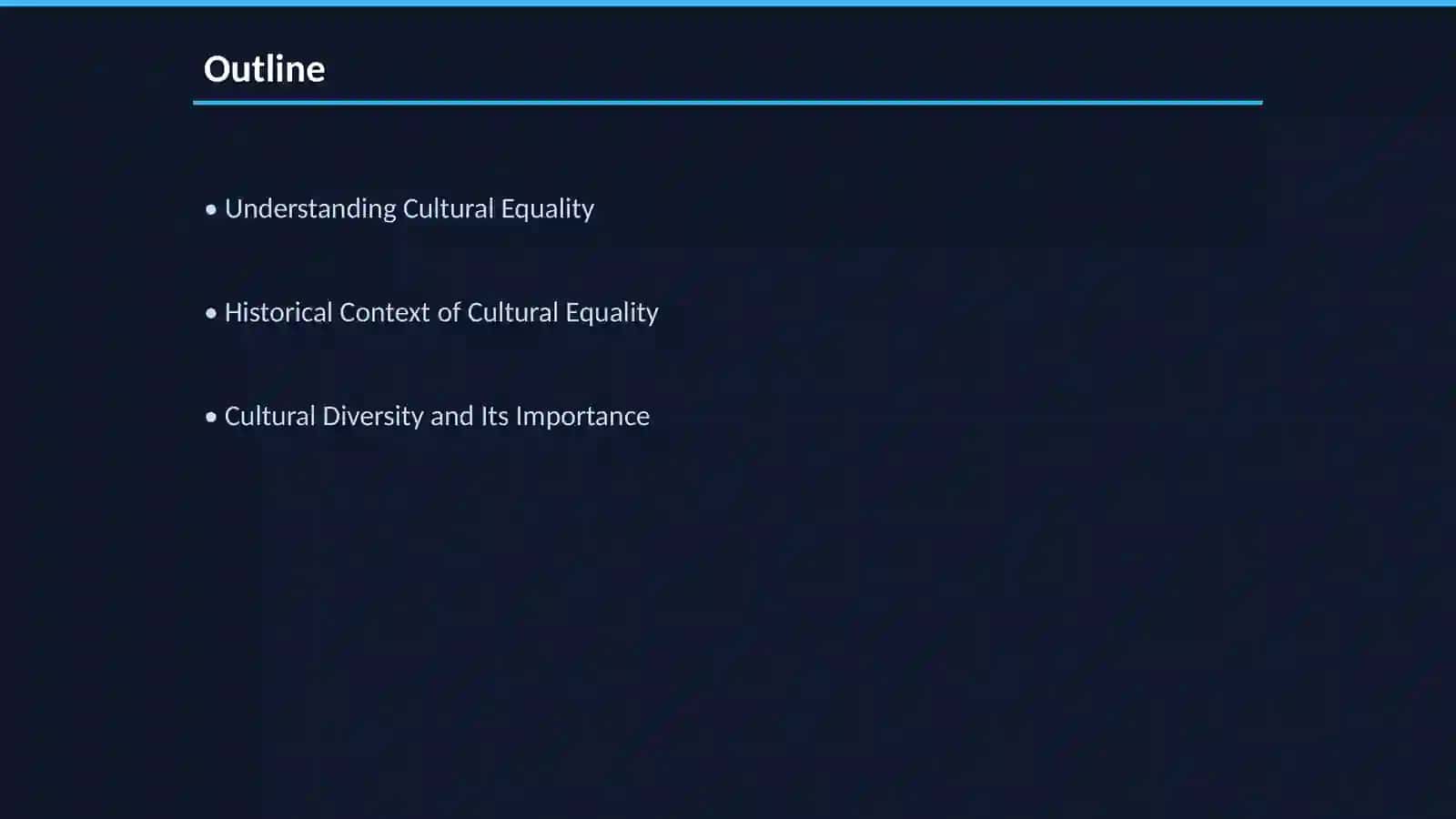 Cultural equality 2