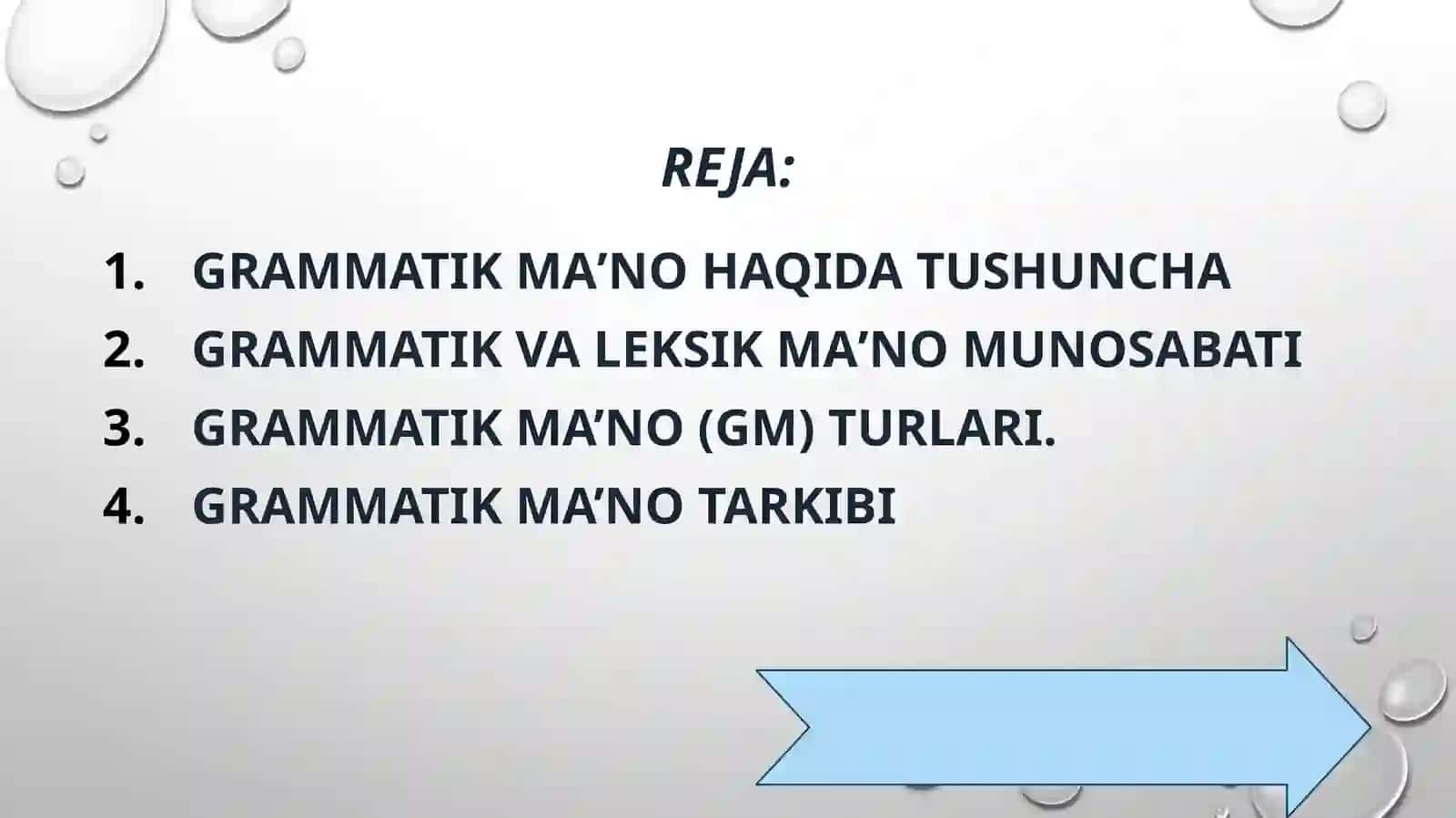 Grammatik maʼno va uning turlari 2