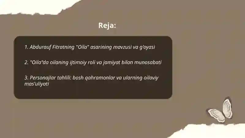 Abdurauf Fitrat,,Oila" 2