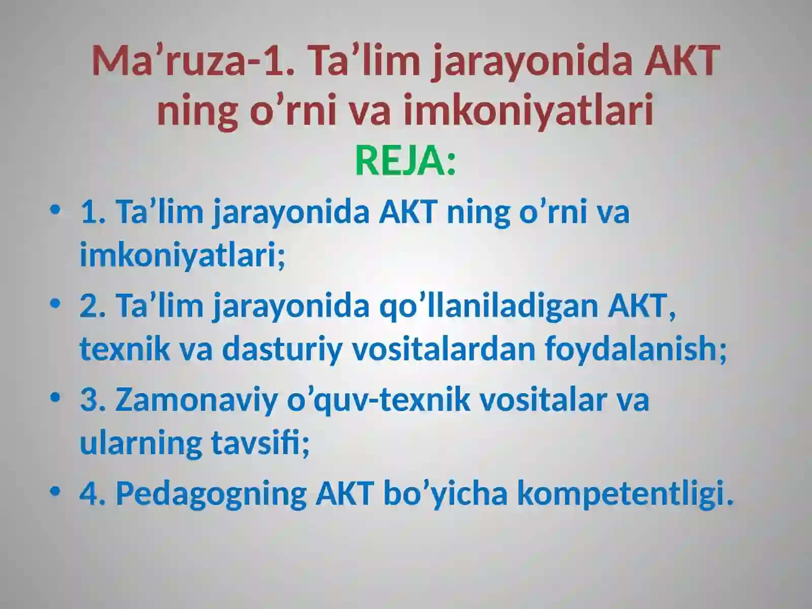 Ta’limda axborot texnologiyalari 2