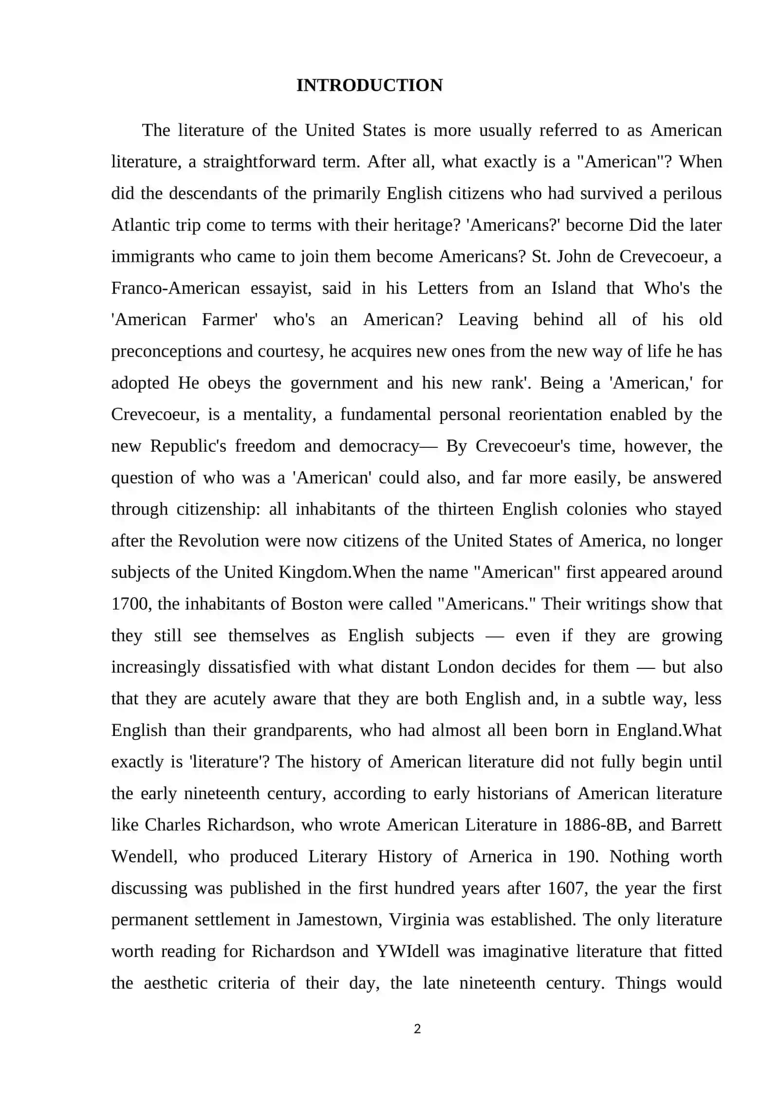 Literature of the United States 2