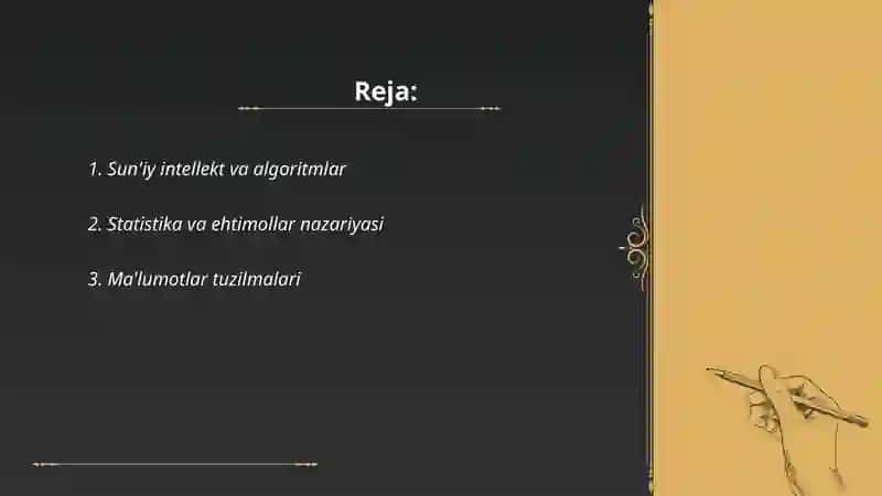 Sun'iy intellekt va algoritmlar 2