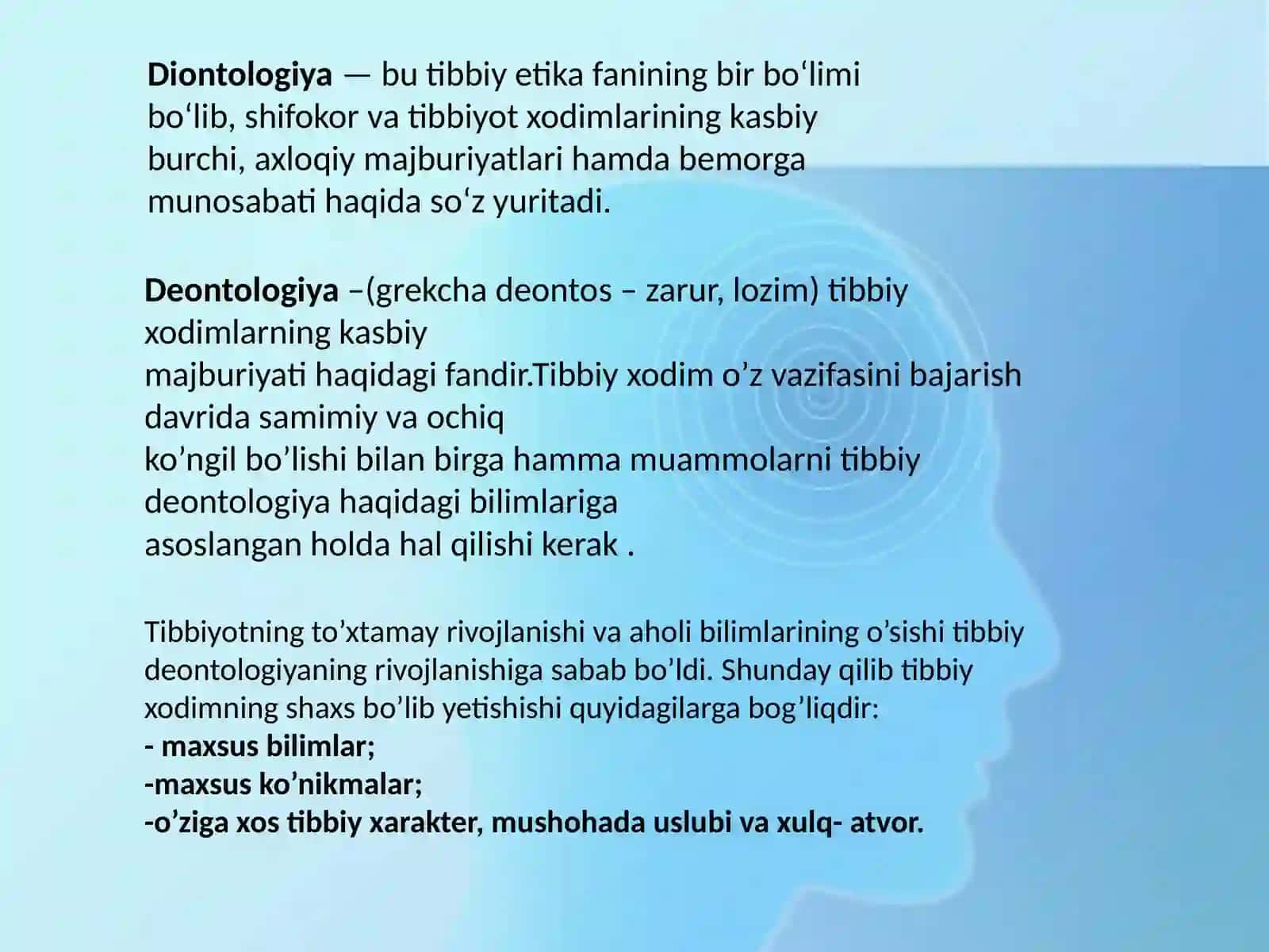 Deontologiya va uning muomollarini bartaraf etishning valeologik tamoilari 2