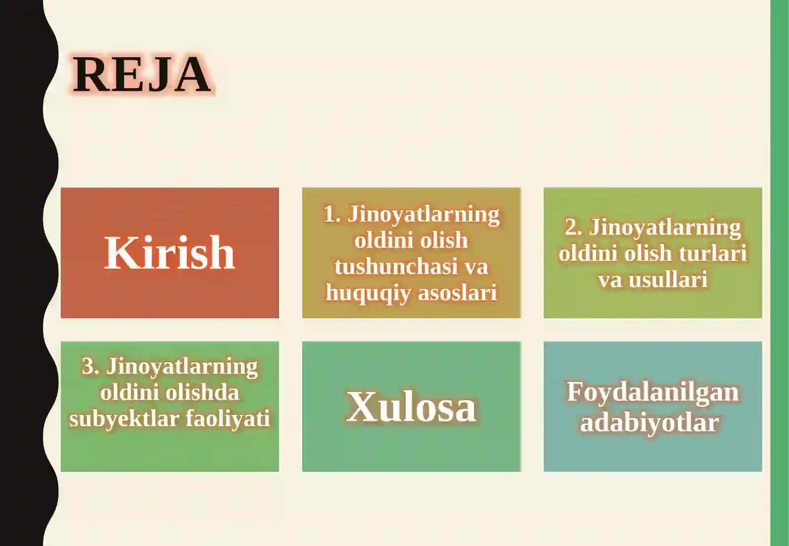Jinoyatlarning oldini olish vauning ahamiyati 2