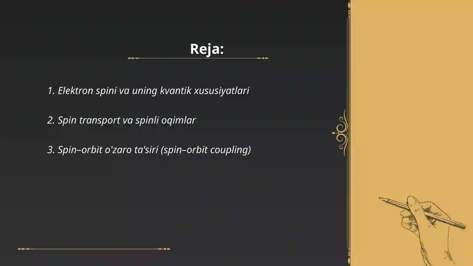 Spinli elektronika va uning elementlari 2