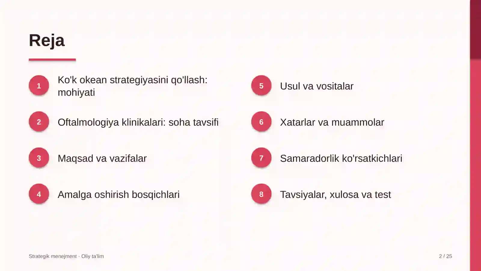 oftalmologiya klinikalarida ko'k okean strategiyasini qo'llash 1114 2