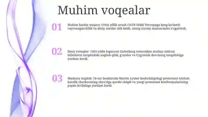 Muhim voqealar 2