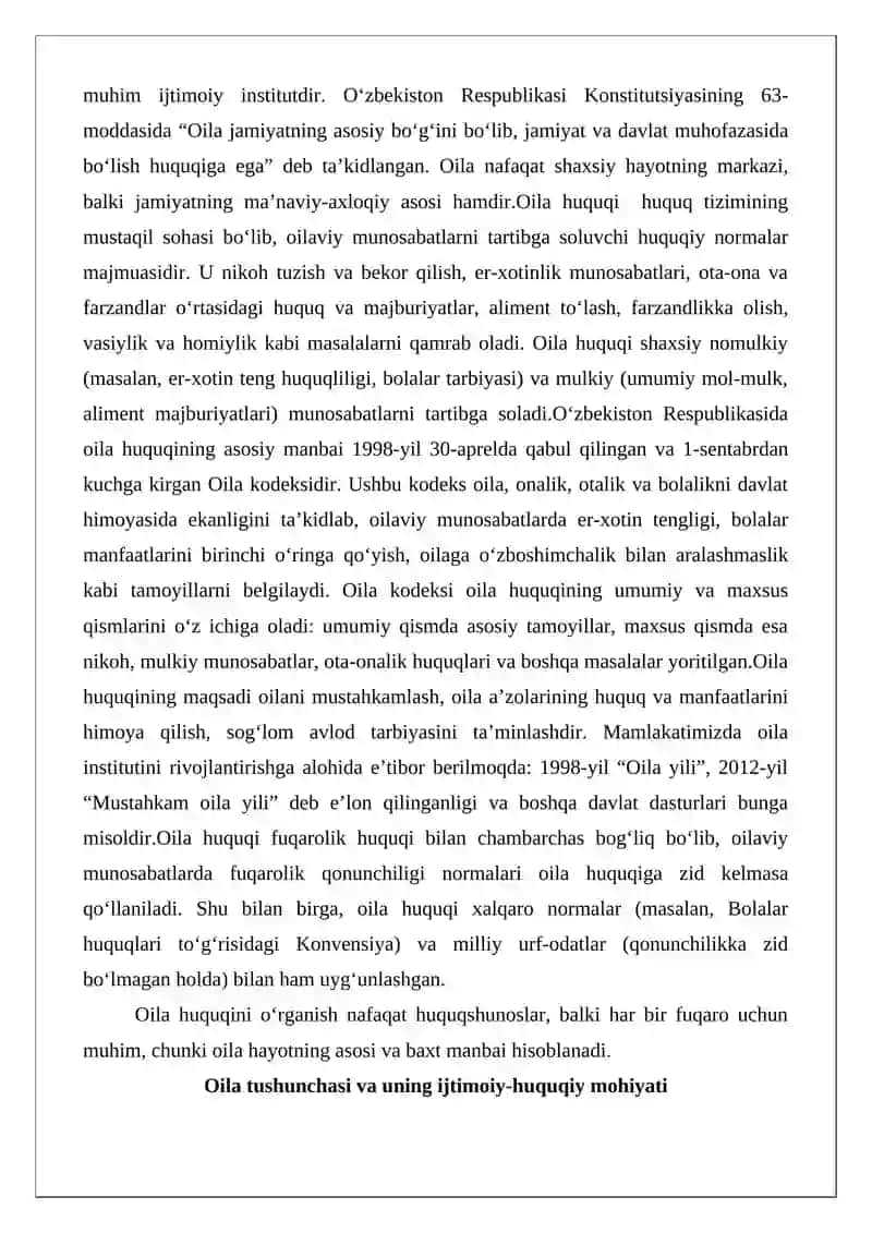 Oila huquqi tushunchasi 2
