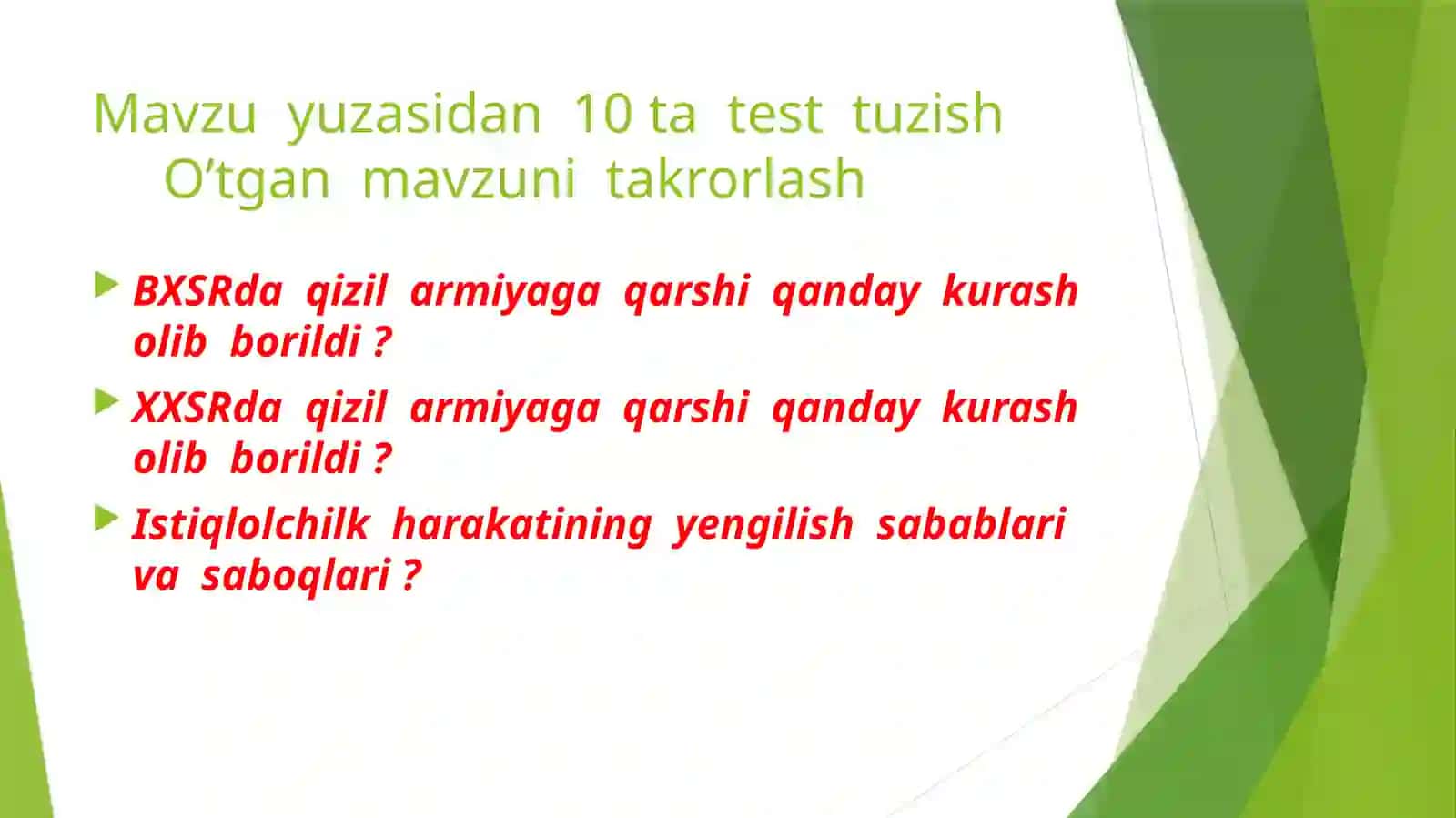 10-sinf O’zbekiston tarixi 2
