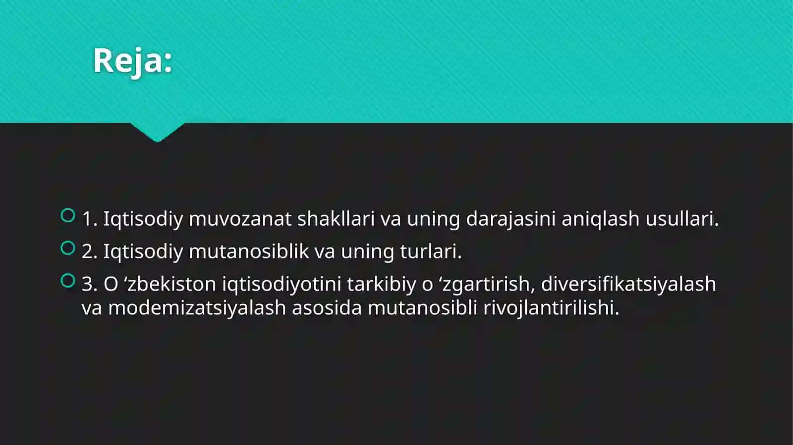 MILLIY IQTISODIYOTNING MUVOZANATLI VAMUTANOSIBLI RIVOJLANISHI 2