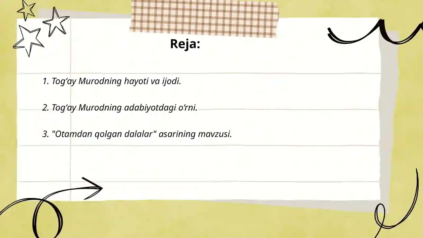 Togʻay Murod ijodi va uning Otamdan qolgan dalalar asari tahlili 2