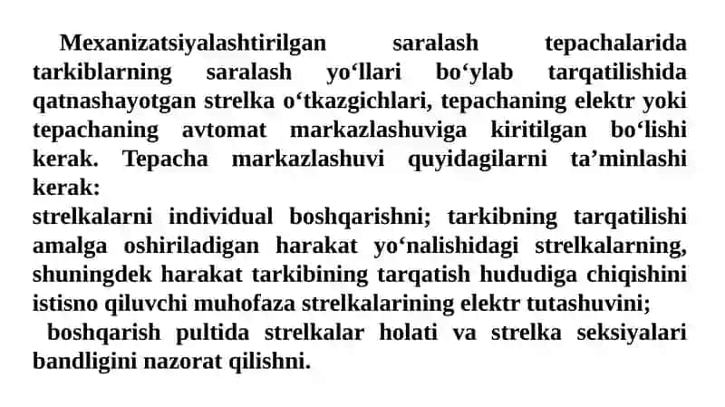 Saralash tepaliklarining mexanizatsiya va avtomatizatsiya qurulmalari 2