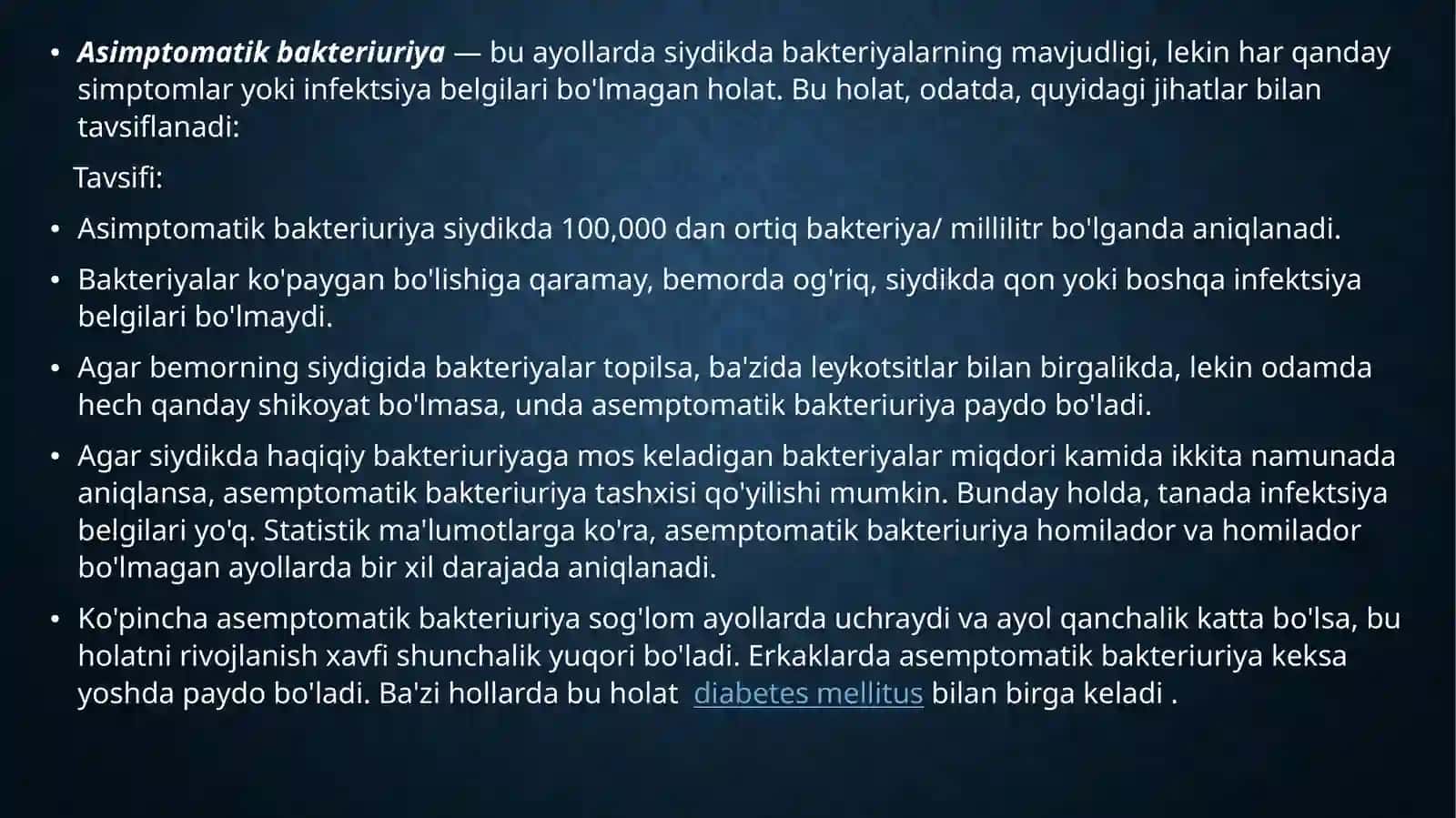 Simptomsiz bakteriuriya 2
