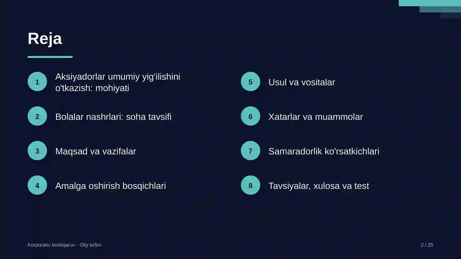 Bolalar nashrlarida aksiyadorlar umumiy yig'ilishini o'tkazish 2