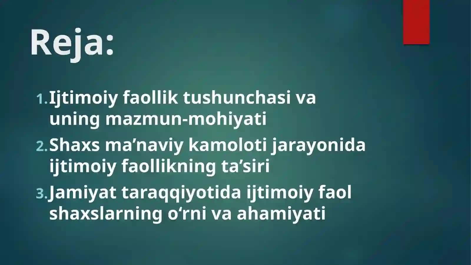 Ijtimoiy faollikning shaxs ma’naviy kamolotida tutgan o‘rni va ahamiyati 2