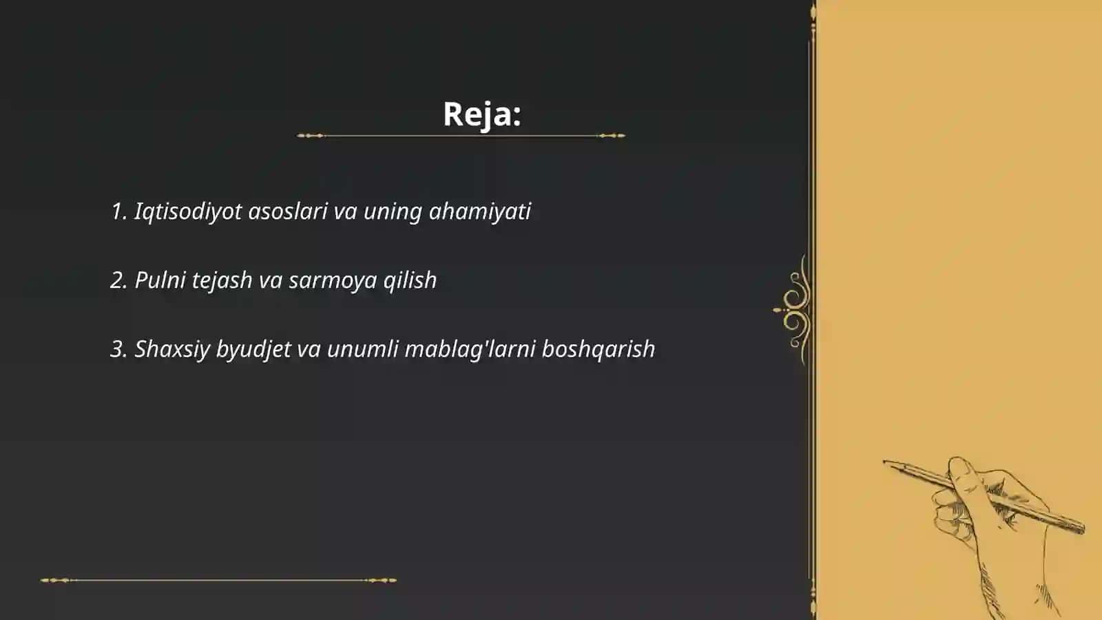 Iqtisodiyot asoslari va uning ahamiyati 2