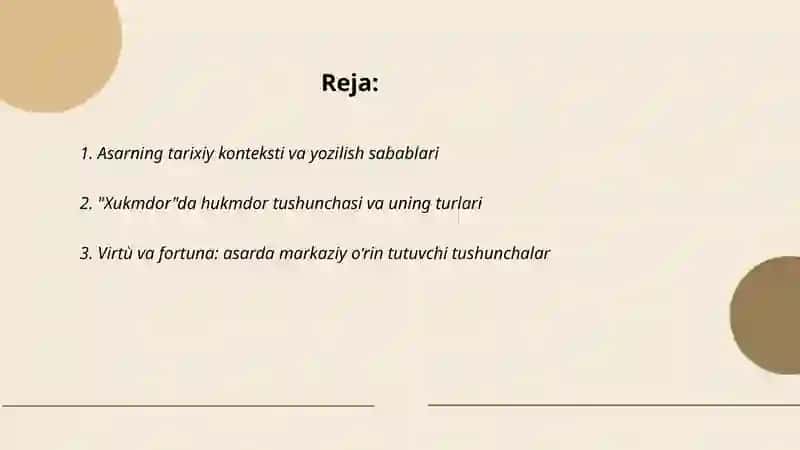 Makiavellining “Xukmdor” asari 2