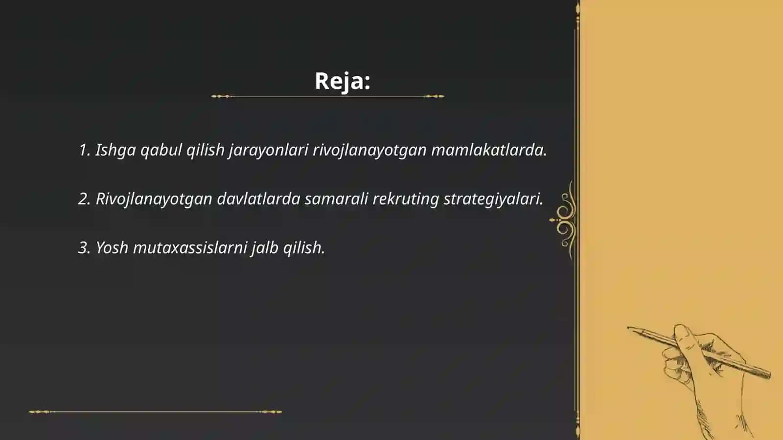 Ishga qabul qilish jarayonlari rivojlanayotgan mamlakatlarda 2