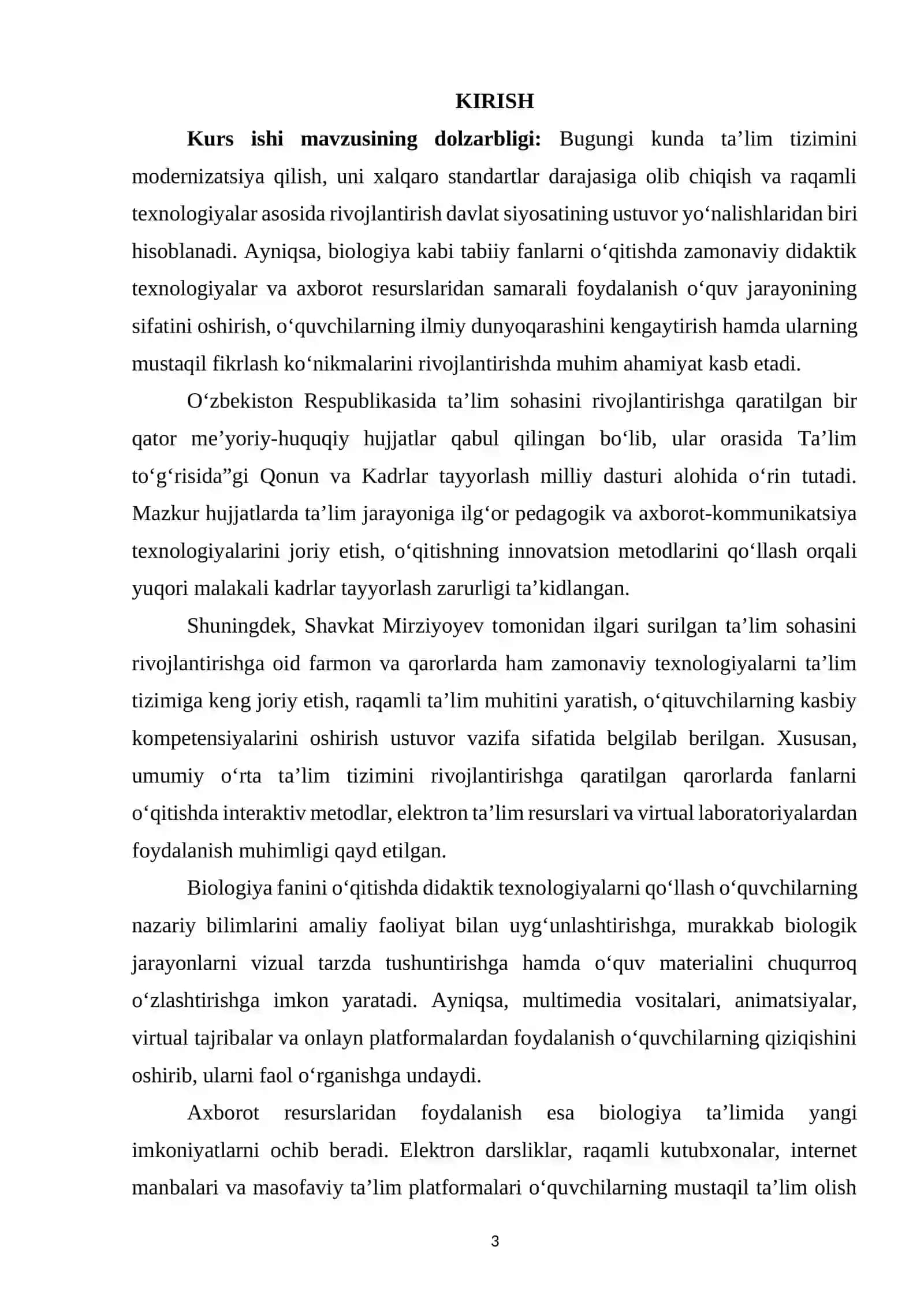 Biologiya o‘qitish metodikasida dedaktik texnologiyalar va axborot resurslaridan foydalanish 2