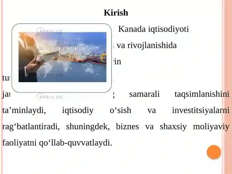 Kanadaning moliyatizimi 2