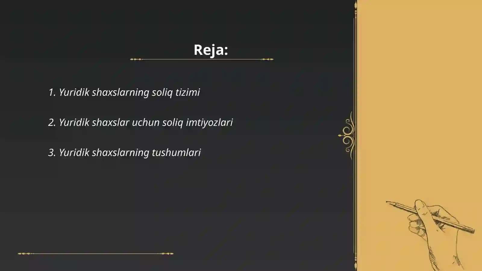 Yuridik shaxslarning jami daromadlari 2