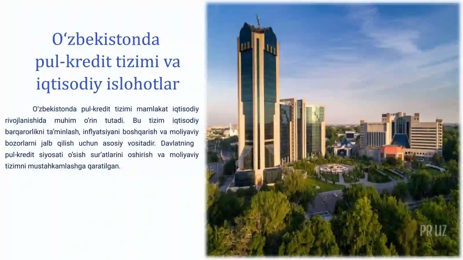 O‘zbekistonda pul-kredit tizimi va iqtisodiy islohotlar 2