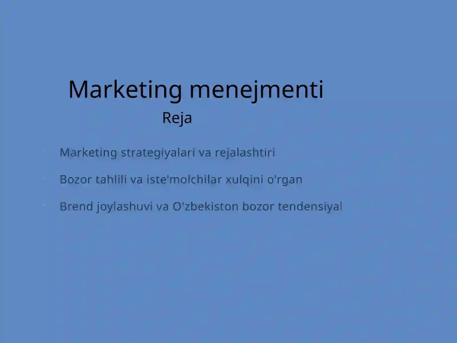menejment fanidan tayyorlagan taqdimoti 2