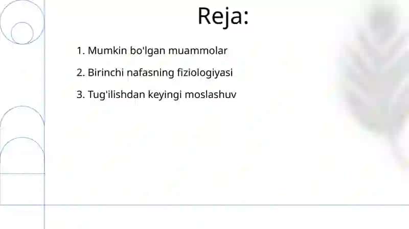 Chaqaloqning birinchi bor nafas olishi 2