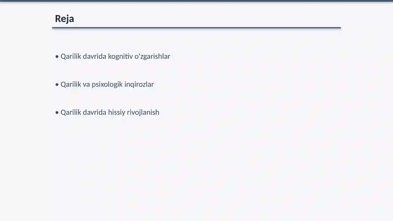 Qarilik davrida bilish jarayonidagi ôzgarishlar 2