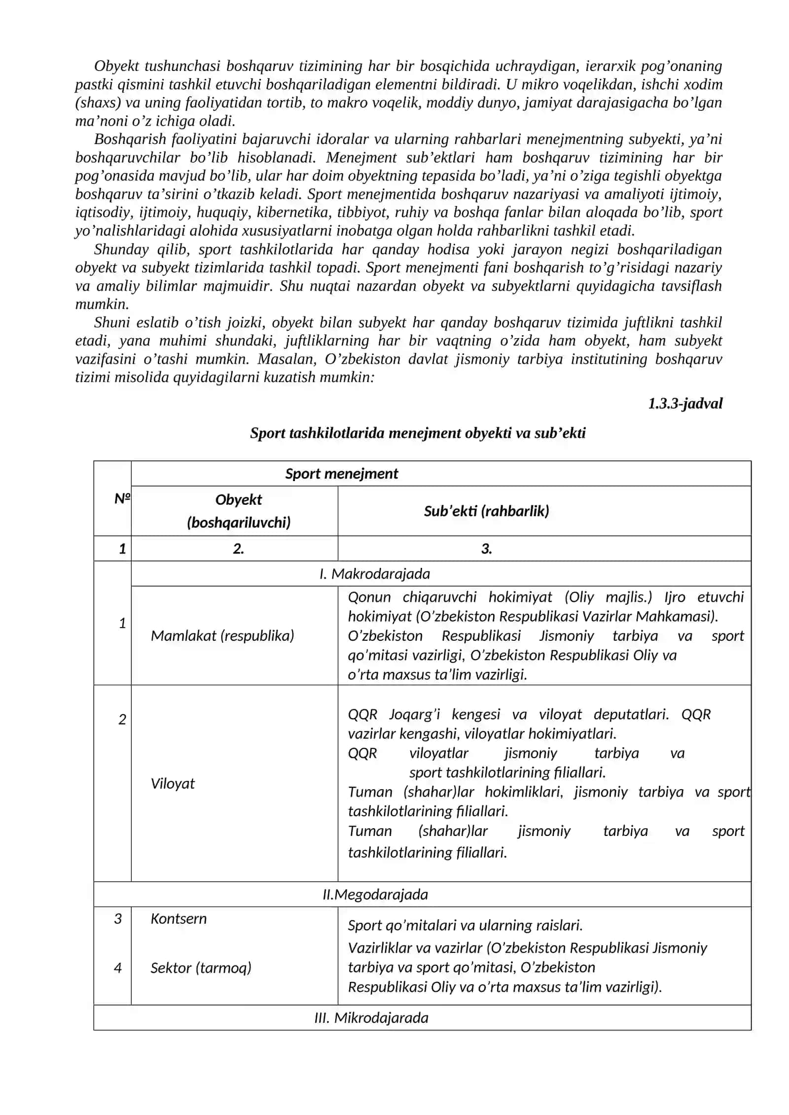 MAVZU SPORT TASHKILOTLARI: MOHIYATI, TASHKILIY-HUQUQIYSHAKLLARI 2