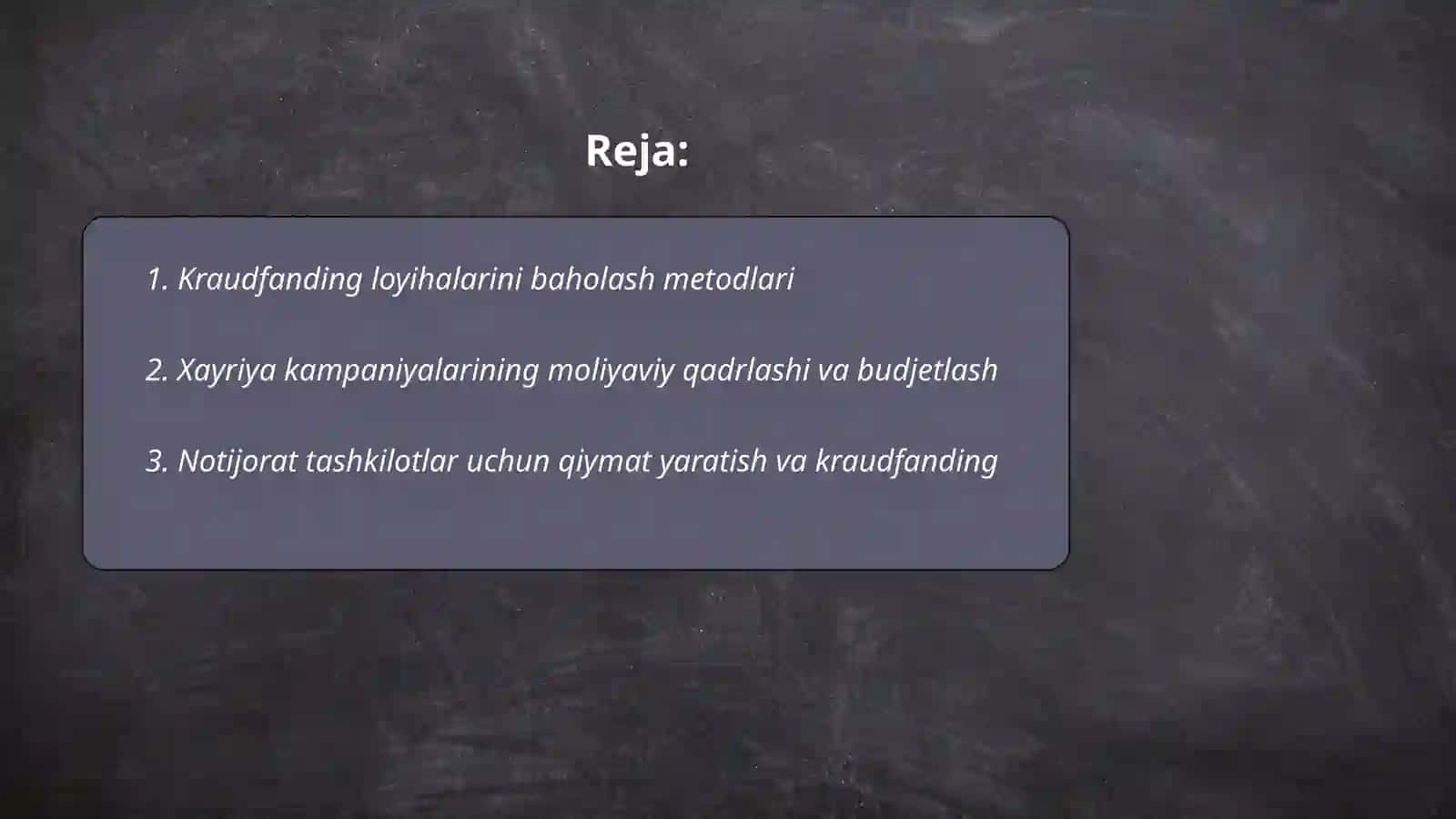 Kraudfanding qadrlash va xayriya 2