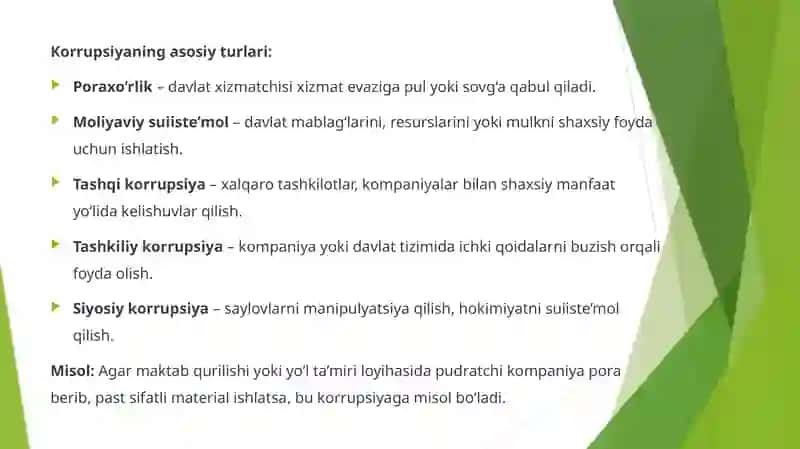 Korrupsiyaning mohiyati va uning oqibatlari 2