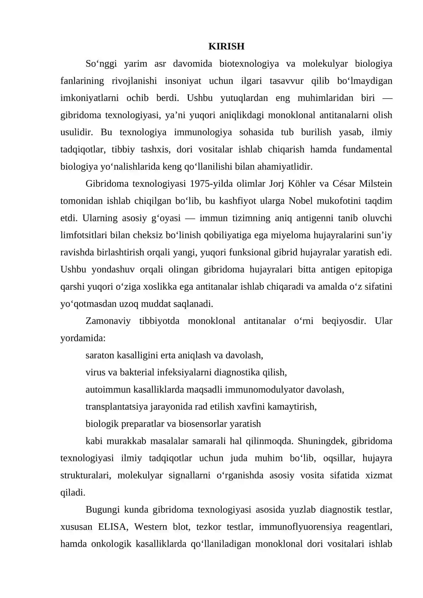Gibridoma texnologiyasi. 2