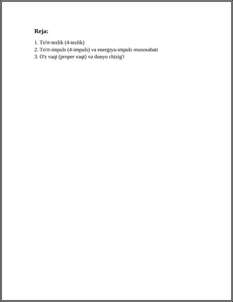 RELYATIVISTIK DINAMIKA ELEMENTLARI 2