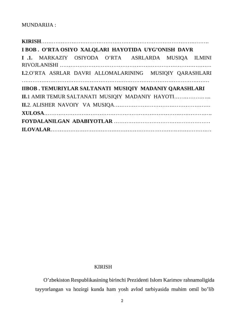 O’zbek Xalqining Shakllanishi Davrida Musiqiy Madaniyat 2