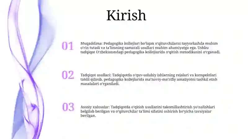 Pedagogika Kollejida Amalga Oshiriladigan O'Quv-Metodik Ishlarini O'Rganish 2