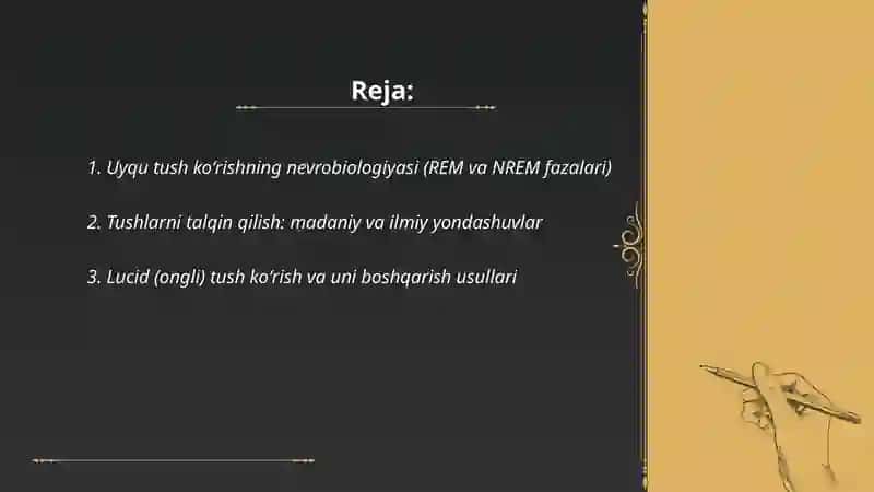 Uyqu tush koʻrish va gipnoz va uyqu gigiyenasi 2