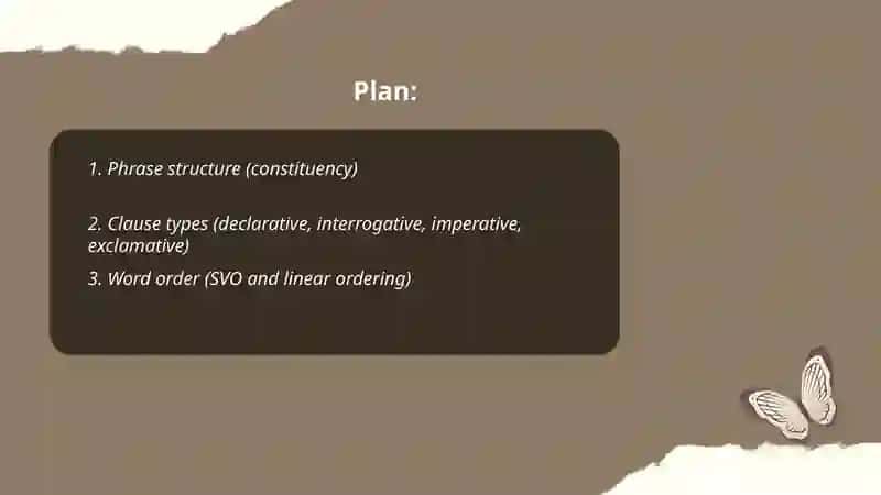 Phrase structure (constituency) 2