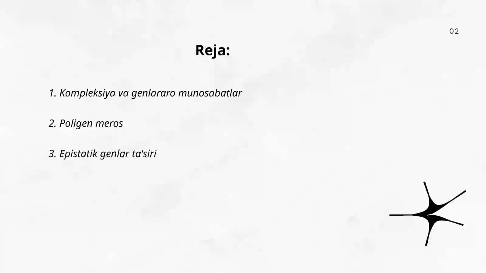 Kompleksiya va genlararo munosabatlar 2