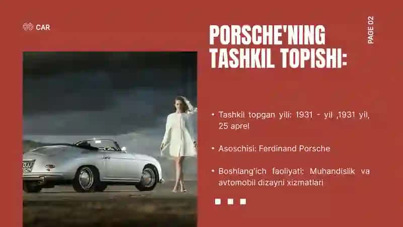 PORSCHE haqida slayd 2