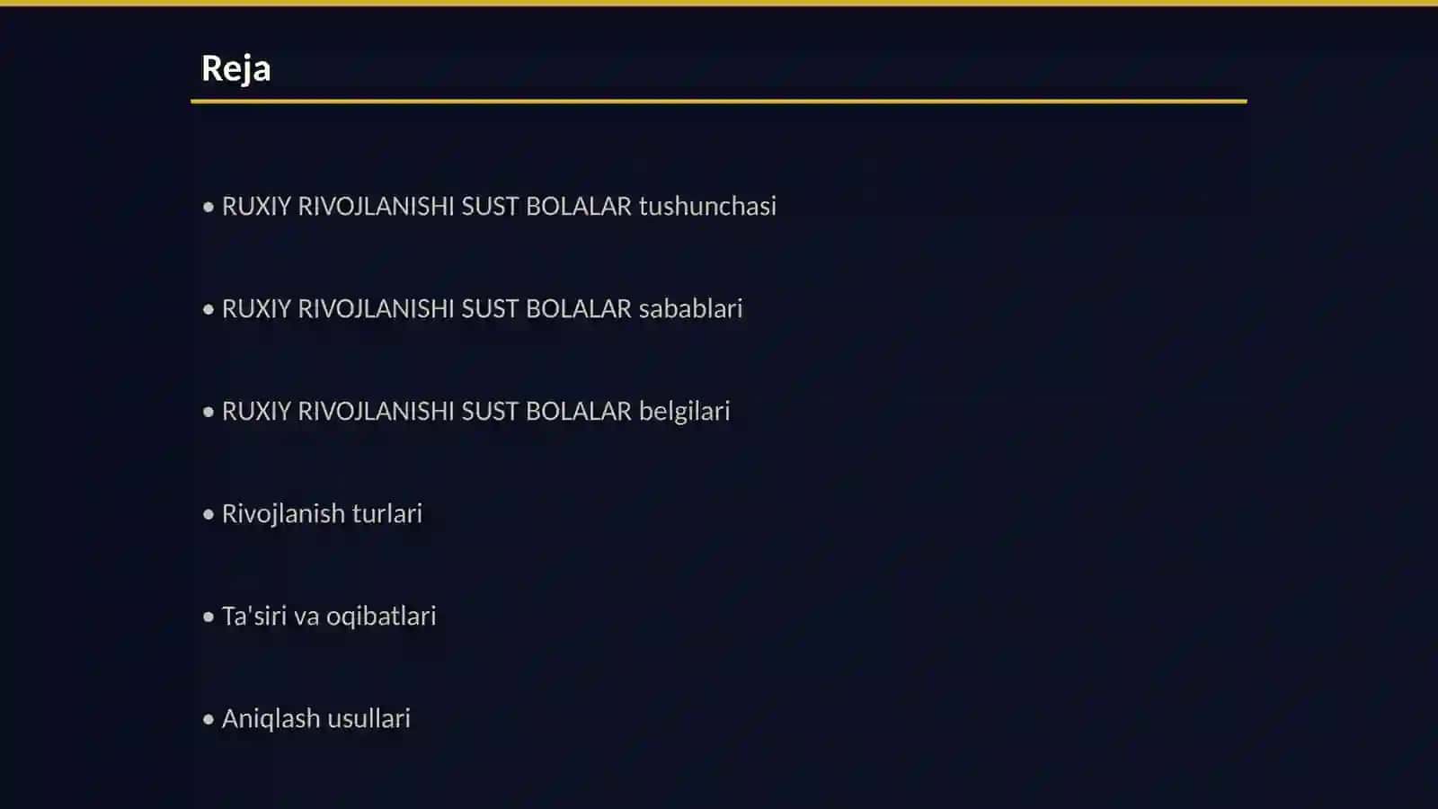 RUXIY RIVOJLANISHI SUST BOLALAR 2