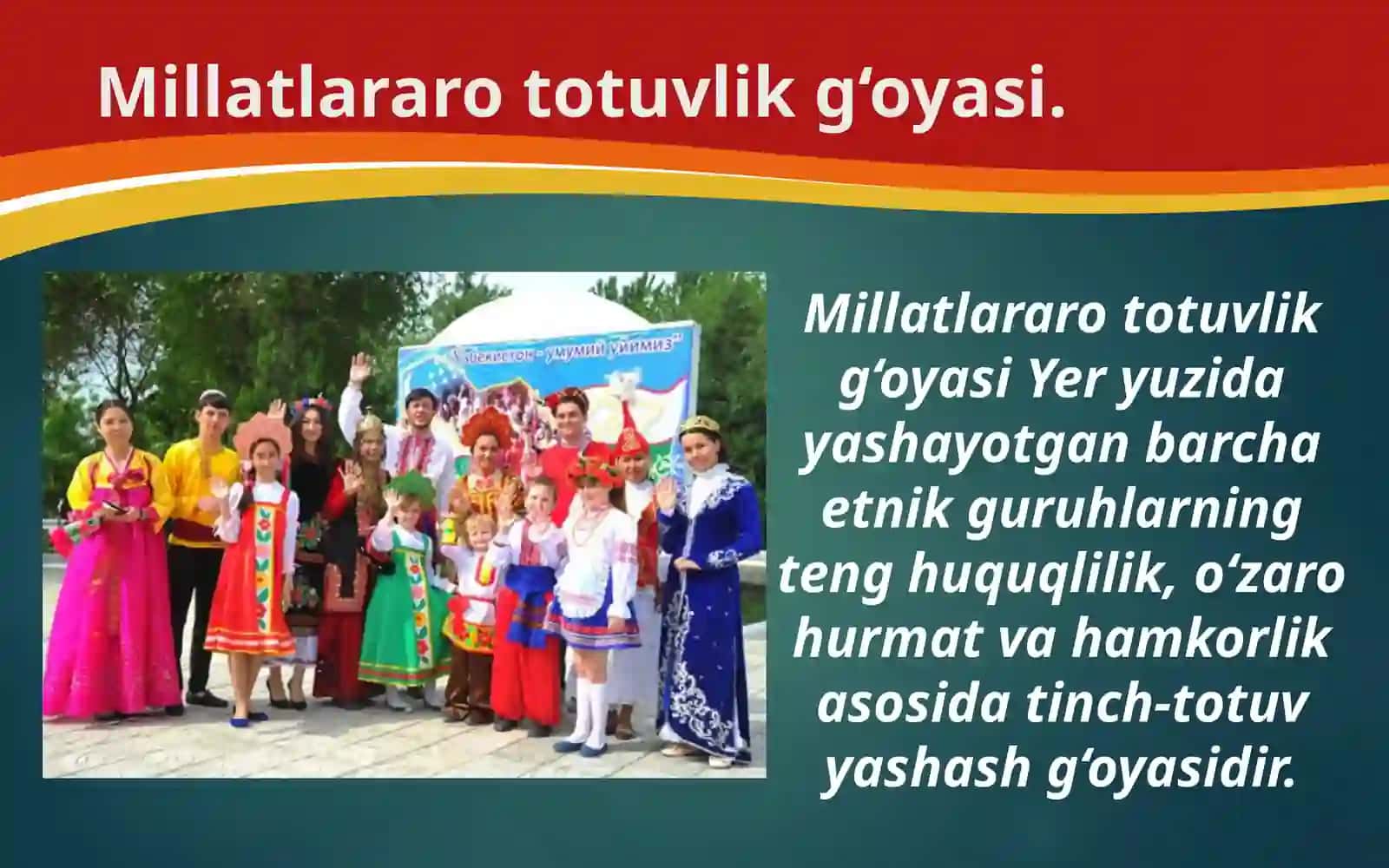 O‘zbekiston millatlararo munosabatlar va bag‘rikenglik 2
