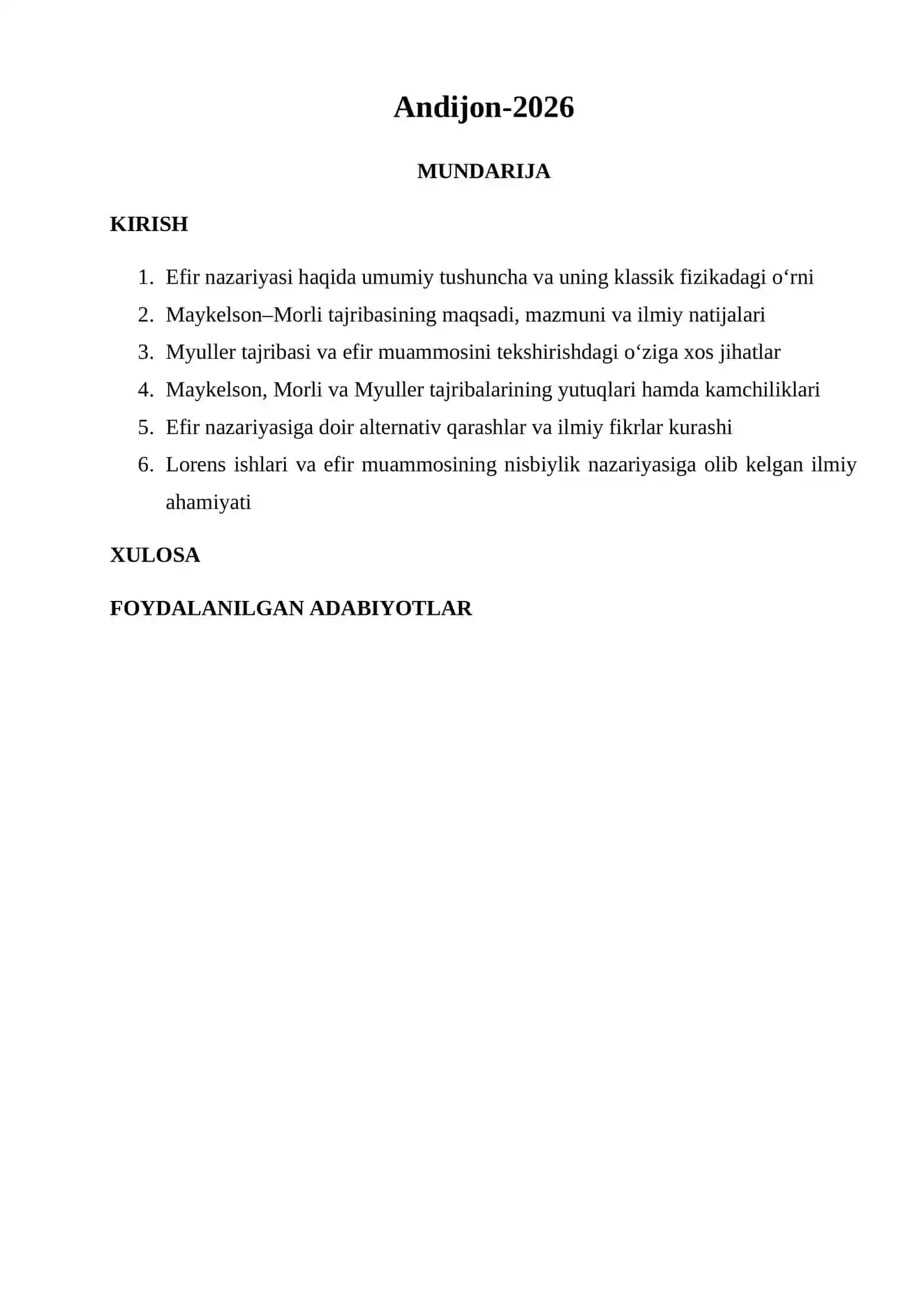 Efir muammosi 2