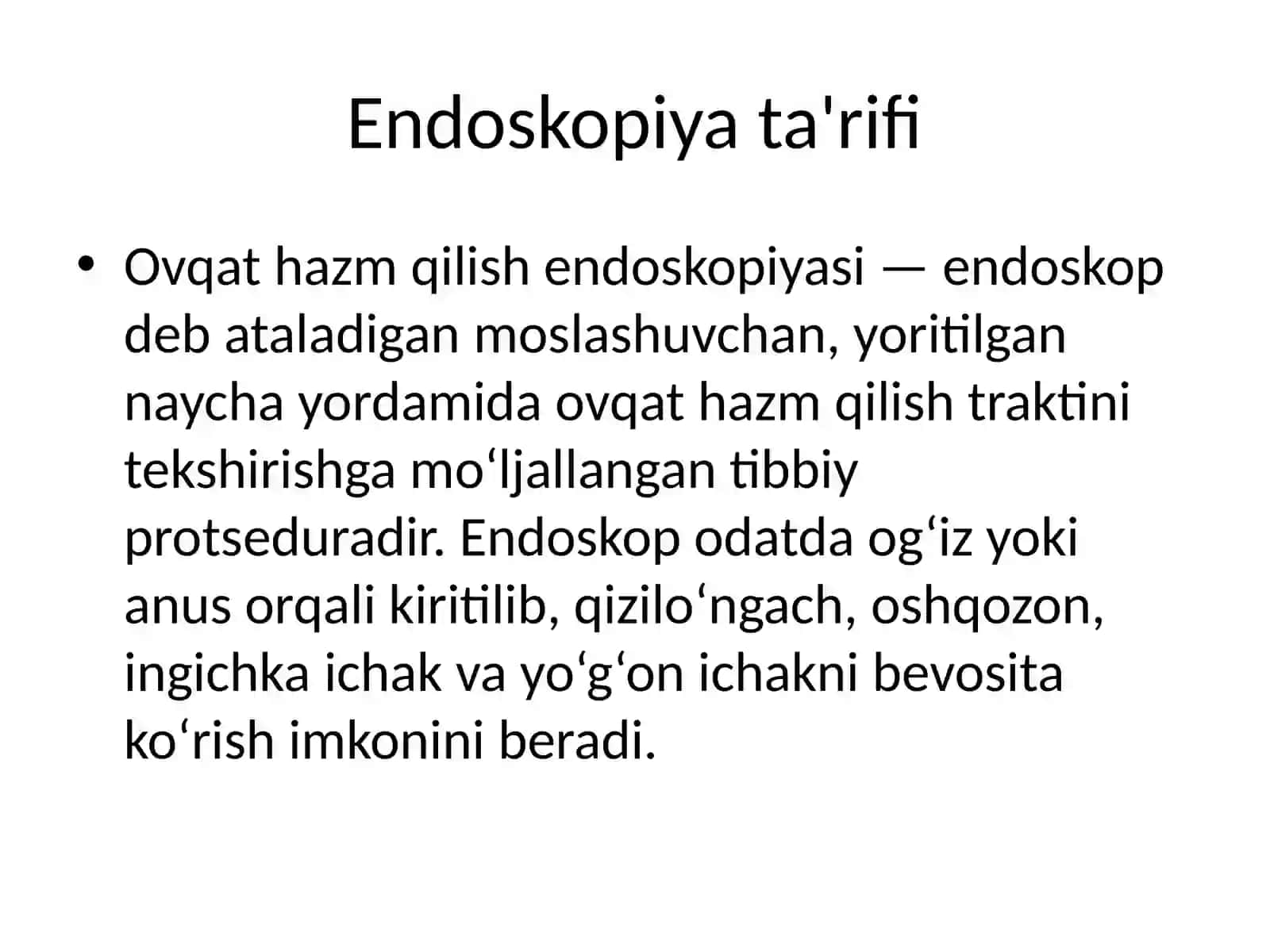 ovqat hazm qilish endoskopiyasi 2