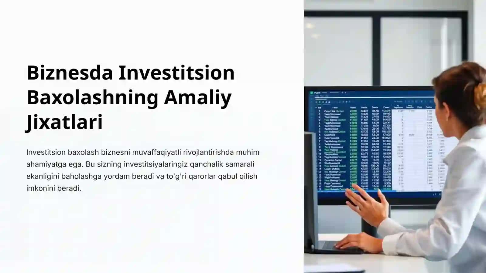 Biznesda Investitsion Baxolashning Amaliy Jixatlari 2