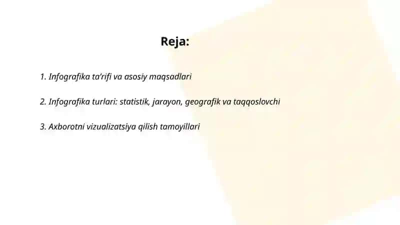 Infografika va uni tayyorlash uchun dasturiy vositalar 2