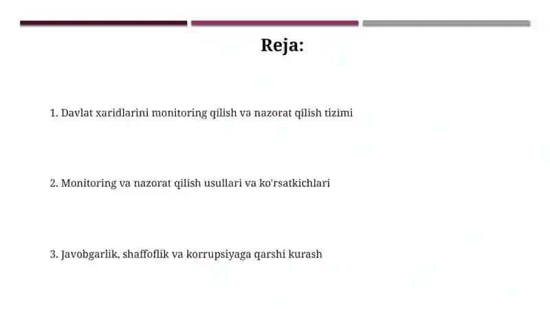 Davlat xaridlari monitoringi va nazorati 2