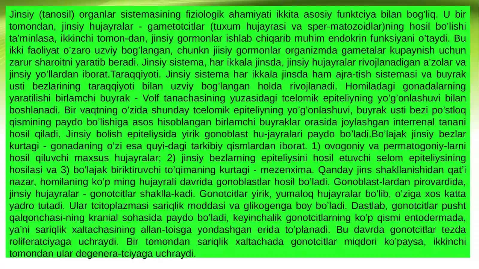 Jinsiy siklning gormanal boshqarilishi 2