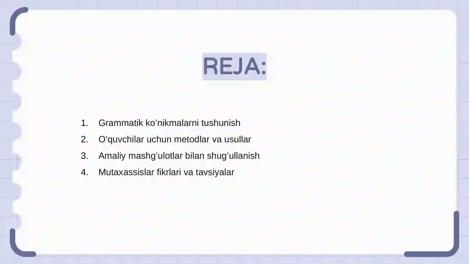Grammatik koʻnikmalarni shakllantirish usullari va yoʻllari 2