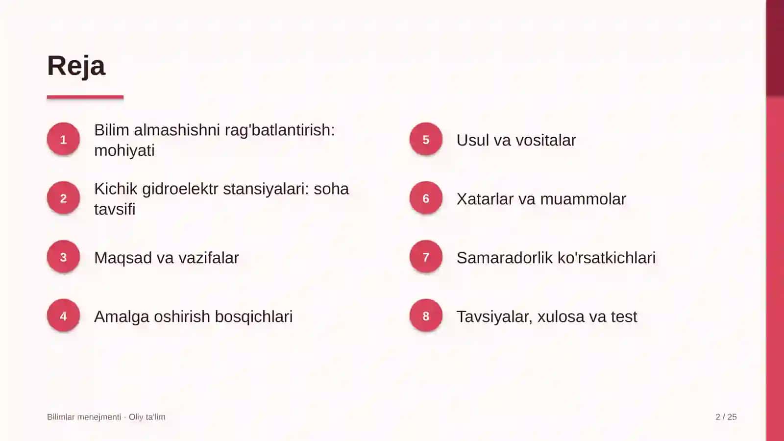 Kichik gidroelektr stansiyalarida bilim almashishni rag'batlantirish 2
